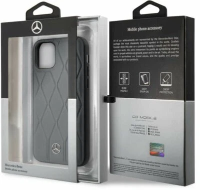 MERCEDES BENZ WITH CG MOBILE FUNDA OFICIAL MERCEDES BENZ GENUINA ACOLCHADA ONDULADA CUERO Para iPhone 11 Pro Max