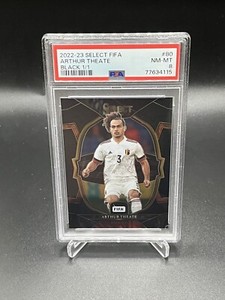 2022-23 Panini Select FIFA Arthur Theate Black Prizm #1/1 One Of One Psa 8