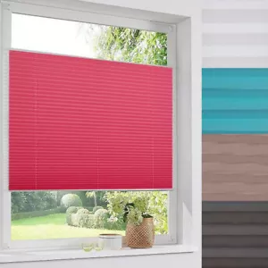Plissee Klemmfix Verdunkelung Easyfix blickdicht ohne Bohren Sonnenschutz Thermo - Bild 1 von 8