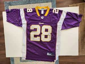 Vintage Reebok Adrian Peterson #28 Minnesota Vikings Purple NFL Jersey Large - Picture 1 of 7