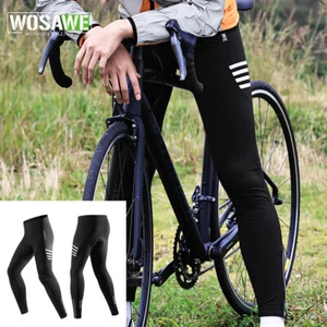 WOSAWE Men's Winter Warm Fleece Cycling Tights Padded Road Bike Bicycle Pants - Picture 1 of 14