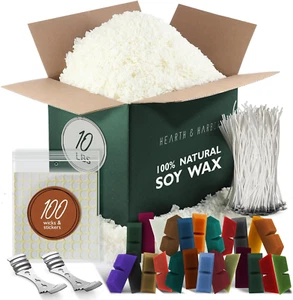 Natural Soy Wax and DIY Candle Making Supplies - 10 Lbs Soy Candle Wax Flakes, 2 - Picture 1 of 6