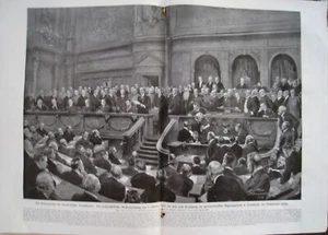 Kunstdruck XXL Reichstagsitzung 1918 parlamentarische Regierungsform Deutschland - Bild 1 von 1