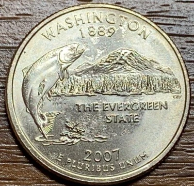 2007 Washington Uncirculated Quarter Struck Through Errors - Image 1 of 3