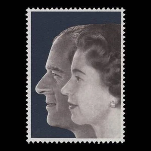 Great Britain 1972 (Variety) 3p Royal Silver Wedding missing silver - Picture 1 of 2