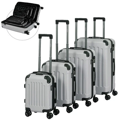 AREBOS Reisekoffer 4er Set Hartschalen Koffer Trolley Kofferset S-M-L-XL-Set - Bild 1 von 4
