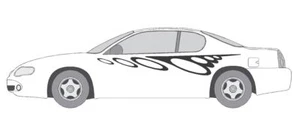 VINYL GRAPHIC #A1106 DECAL VEHICLE CAR TRUCK CROSS OVER SUV VAN SEMI MODERN AUTO - Picture 1 of 3