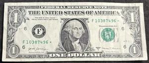 2017 A Atlanta $1 Bill Star Note ⭐️ Fancy Ladder 6,7,8,9,0,1, Note - Picture 1 of 2