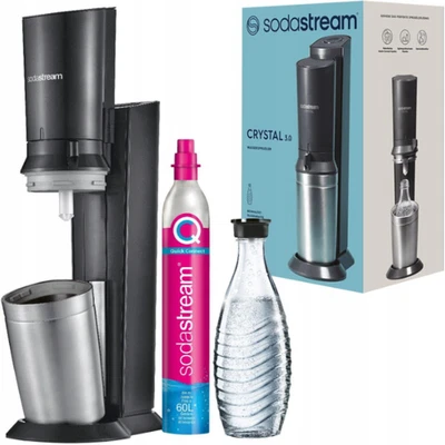 SodaStream Crystal 3.0 Trinkwassersprudler mit 1 Glaskaraffe + Neue Kartusche - Bild 1 von 4