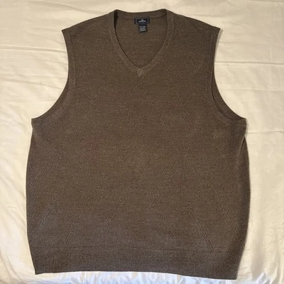Dockers Mens Sweater Vest Size 3 XLT Brown Pre-Owned - Image 1 of 4