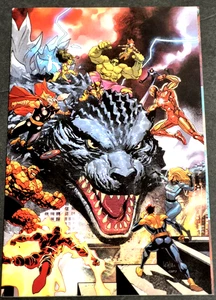 Godzilla vs Fantastic Four 1 2nd Print Virgin 1:25 Adam Kubert Wraparound Sehr guter Zustand - Bild 1 von 8