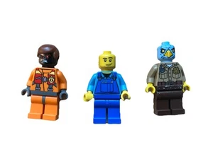 LEGO Minifigure Lot of 3 – Emmet, Sheriff, and Cyborg Characters Mixed Parts - Picture 1 of 2