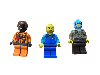 LEGO Minifigure Lot of 3 – Emmet, Sheriff, and Cyborg Characters Mixed Parts - Image 1 of 2
