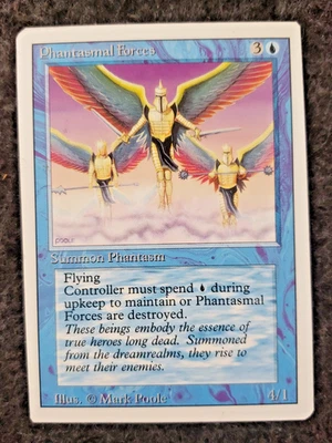 Phantasmal Forces Magic: the Gathering Revised Misprint on back (DS3D1K5) - Image 1 of 4