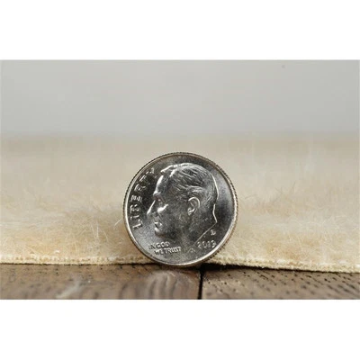 Linon Faux Hide Polyester Mini Cowhide Accent Rug in Ivory - Image 1 of 4