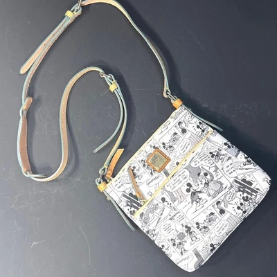 DOONEY&BOURKE Disney Mickey Mouse Crossbody Shoulder Bag White Leather Trim - Image 1 of 4