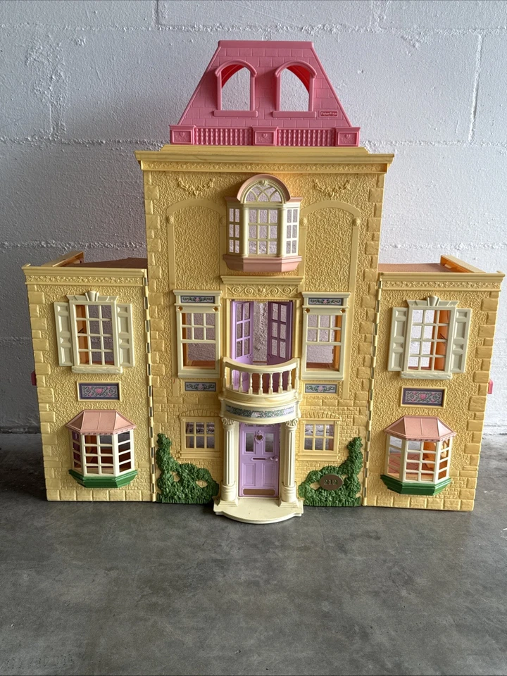 Vintage 2005 Fisher Price Loving Family Twin Time Grand Mansion Dollhouse Mattel - Image 1 of 4