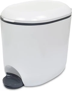 Addis Premium Deluxe Bathroom Office Pedal Bin with Inner, 3.5 Litre, Light Grey - Picture 1 of 1