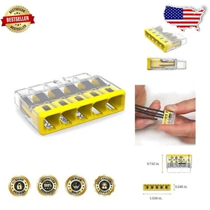Yellow COVER WALL-NUTS PUSHWIRE Connectors – 500 Pack for Efficient Splicing - Picture 1 of 7