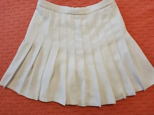 Zara Woman White Pleated Side Zip Knee Length Skirt sz 4 - Picture 1 of 5