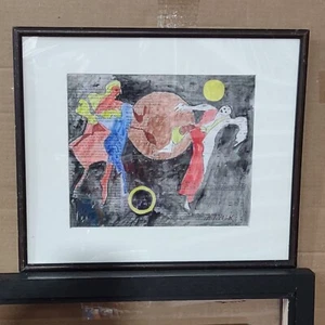 Original signiertes Aquarell des modernistischen gelisteten Künstlers Karl.J. Volk - Bild 1 von 9