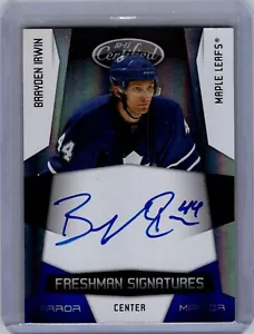 2010-11 Panini Certified #187 Brayden Irwin Mirror Blue #/100 - Picture 1 of 2