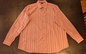 APT. 9 Men's Long Sleeve Button Down Shirt Pink/White Stripes, 2XL/XXL - Bild 1 von 5