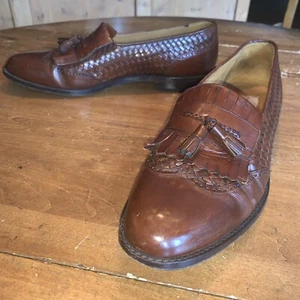 Mezlan Alicante Tan Weave Kiltie Tassel Loafers 13 M - Picture 1 of 12