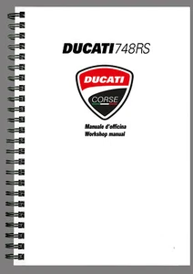 DUCATI 748 RS WORKSHOP MANUAL REPAIR TALLER SERVICE BOOK ON PAPER - Imagen 1 de 2
