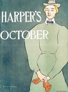 13195.Decor Poster.Room Wall design.Vintage interior art.Lady with green dress - Picture 1 of 1