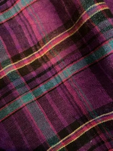Scarf  plaid purple, 62x 22, polyester, thin, pleasant on skin, new - Picture 1 of 4