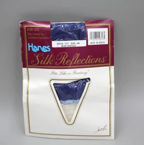 Pantimedias Hanes Silk Reflections Sandalfoot Control Estilo 717 AB Azul Real - Imagen 1 de 6