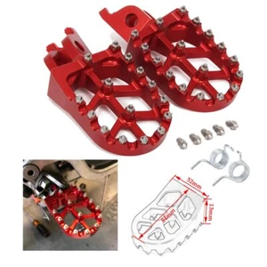 CRF150R Foot Pegs CNC For CRF150R 2007-2024 CRF250R 2004-2024 Dirt Bike Red - Picture 1 of 10