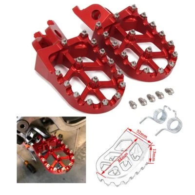 CRF150R Foot Pegs CNC For CRF150R 2007-2024 CRF250R 2004-2024 Dirt Bike Red - Image 1 of 4