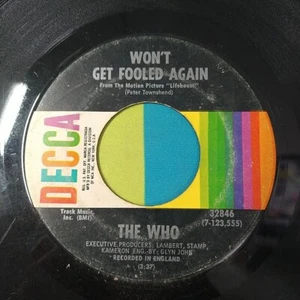 THE WHO WON'T GET FOOLED AGAIN / DON'T EVEN KNOW MYSELF 45 7" RECORD 32846 - Picture 1 of 6