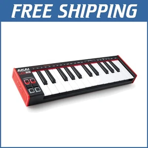 Portable USB MIDI Keyboard Controller with 25 Responsive Synth Keys - Black - Picture 1 of 13