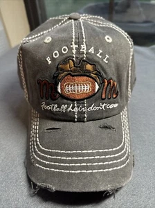 Gorra de fútbol para mamá Hair Don’t Care talla única gris envejecida nueva - Imagen 1 de 5