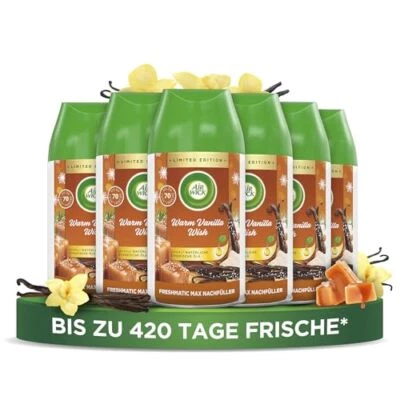 Air Wick Freshmatic Max Nachfüller Warm Vanilla Wish 6x250ml Lufterfrischer - Bild 1 von 4