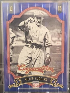 Miller Huggins New York Yankees Panini Cooperstown Blue Crystal 2012 /499 Card - Bild 1 von 2