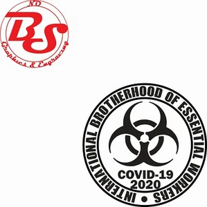 6" ESSENTIAL WORKER BIO HAZARD 2020 Coron Toilet Paper Pandemic Vinyl Decal noBS - Bild 1 von 1
