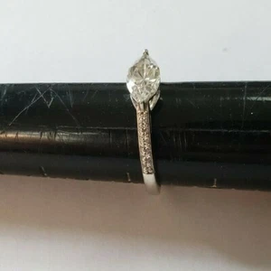 Sterlingsilber 925 Ring mit Marquis geformtem CZ Stein, Größe 9,25 - Bild 1 von 11