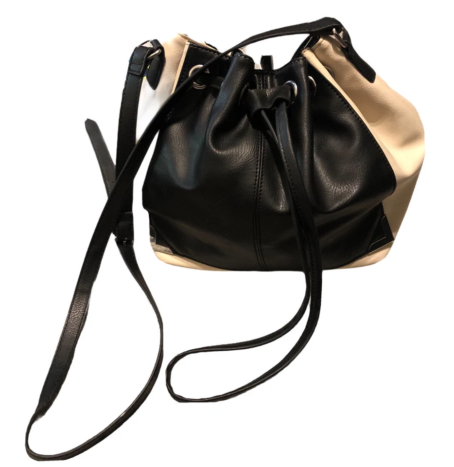 Danielle Nicole Vegan Leather Bucket Bag Colorblock Crossbody - Image 1 of 4