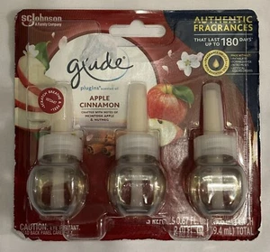 Glade 3 Pack of Apple Cinnamon Plug-In Air Freshener Refills NEW - Picture 1 of 2