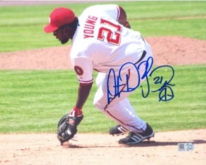 Dmitri Young Nationals Autographed 8x10 Photo with MLB Authentication - Picture 1 of 1