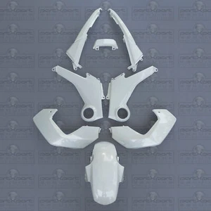 HONDA MSX MSX125 GROM GROM125 FULL PLASTIC PANEL FAIRING SET PEARL WHITE 2013-15 - Picture 1 of 3