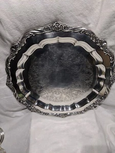 Vintage Heritage 1847 ROGERS BROS serving tray/ silver plate #9473-SIZE 17'' - Picture 1 of 7