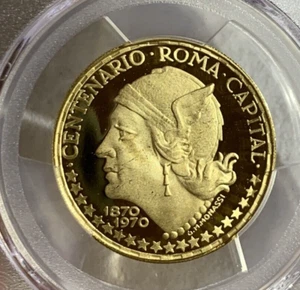 1970 Equitorial Guinea Proof Gold 750 Pesetas Coin PCGS 67DCAM - Picture 1 of 3
