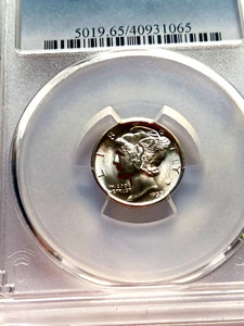 Moneda de diez centavos Mercury 1939 D graduación profesional MS65FB impresionante - Imagen 1 de 4