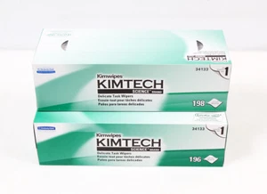 Kimtech Kimwipes Delicate Task Wipers 34133 - Lot of 2 Boxes x 198 Sheets Each - - Picture 1 of 2