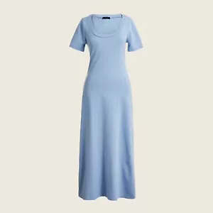 Camiseta para mujer J Crew Midi Vestido en azul claro niebla algodón nuevo con etiquetas ret $90 talla M - Imagen 1 de 4